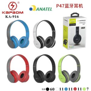 Fone De Ouvido Sem Fio Bluetooth P47/st3 Cartão sd E Radio Fm